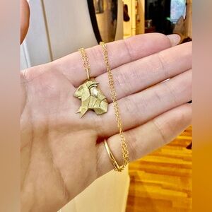 Gold Capricorn Pendant Necklace